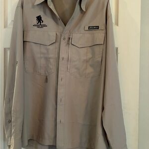 Eddie Bauer Tan Long Sleeve Wounded Warrior Shirt